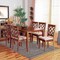 Baxton Studio Verner Modern and Contemporary Grey Fabric and Walnut Brown Finished Wood 7-Piece Dining Set 174-10541-10520-Zoro - alternate 3